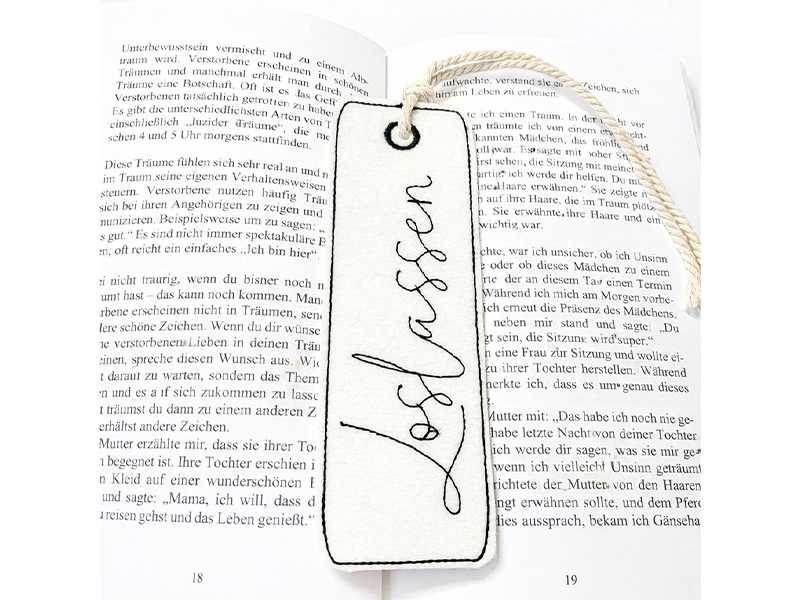 Preview: Lesezeichen Loslassen - ITH-Stickdatei